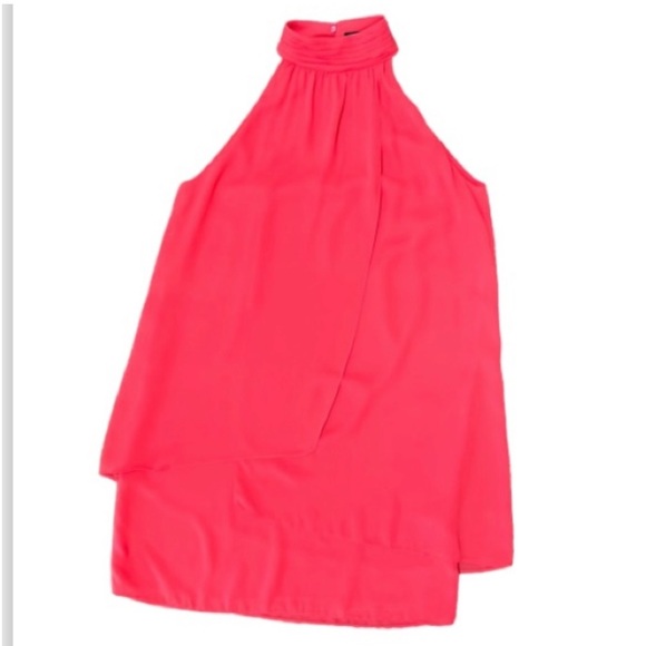 Zara coral high neck dress! Sz L - Picture 8 of 10